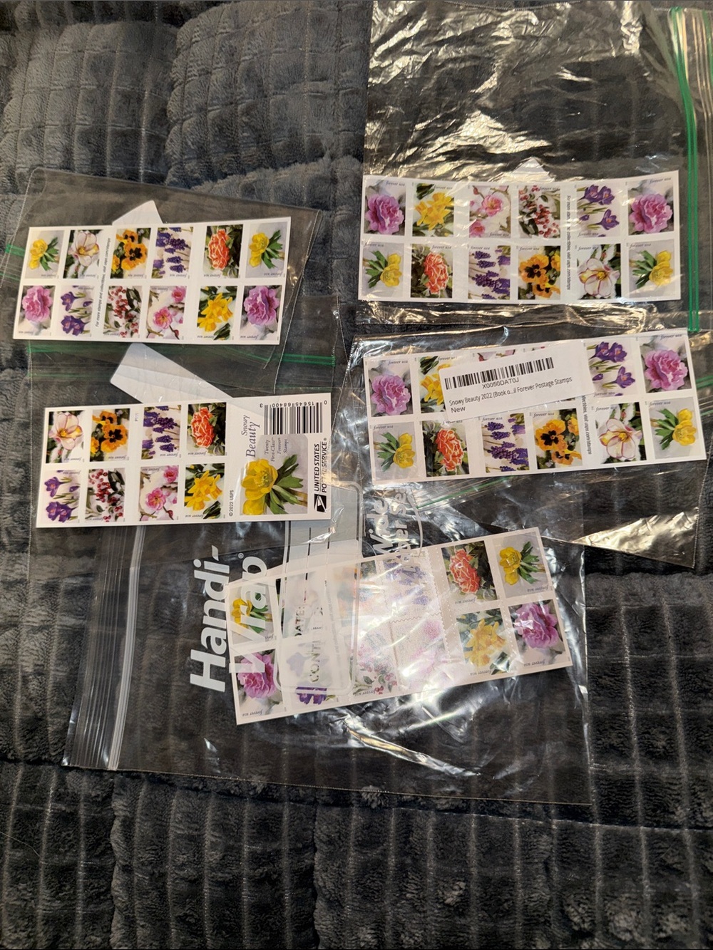 Floral USA Forever Postage Stamps - Multi-Color Sheet Set-100 stamps